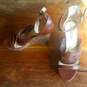 Leila Stone Doran Leather Wedges